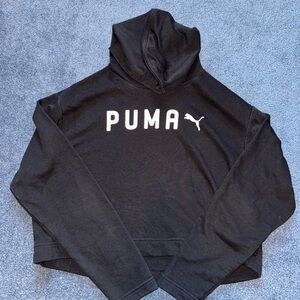 PUMA Cropped Black Hoodie
